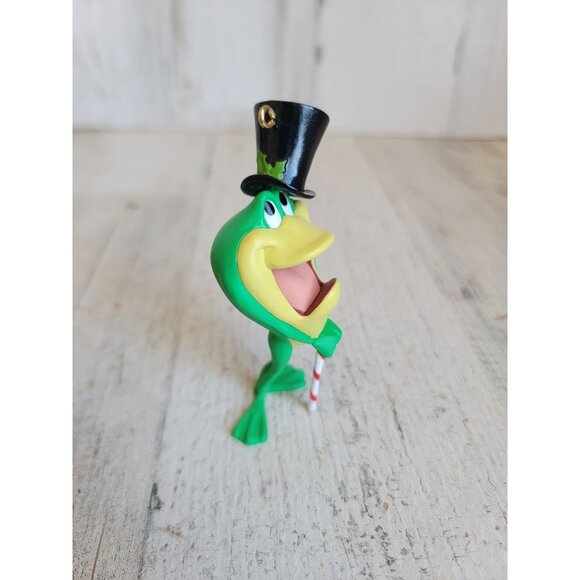 Hallmark Michigan J frog ornament Xmas top hat cane - Picture 2 of 5